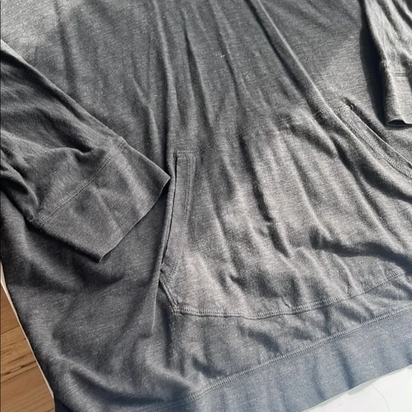 Eileen Fisher Gray Hooded Top - Picture 3 of 5